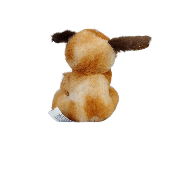 Mini Plush Dog Fuzzy Friends Brown Dog With Shiny Ears 4" - Picture 3 of 8